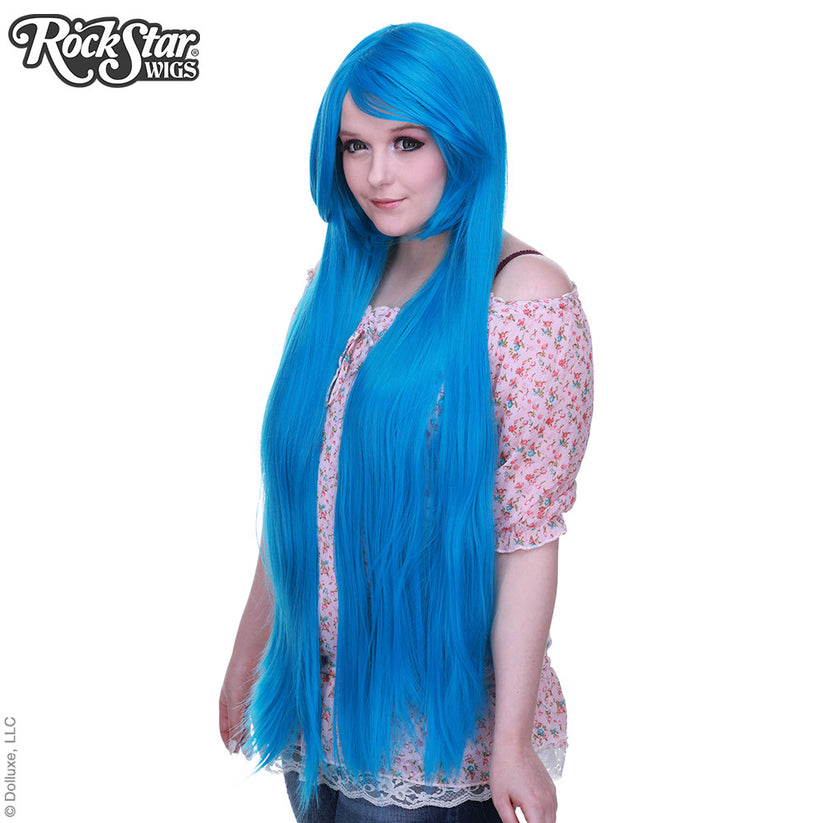 Wig, Straight 100cm - Miku Blue