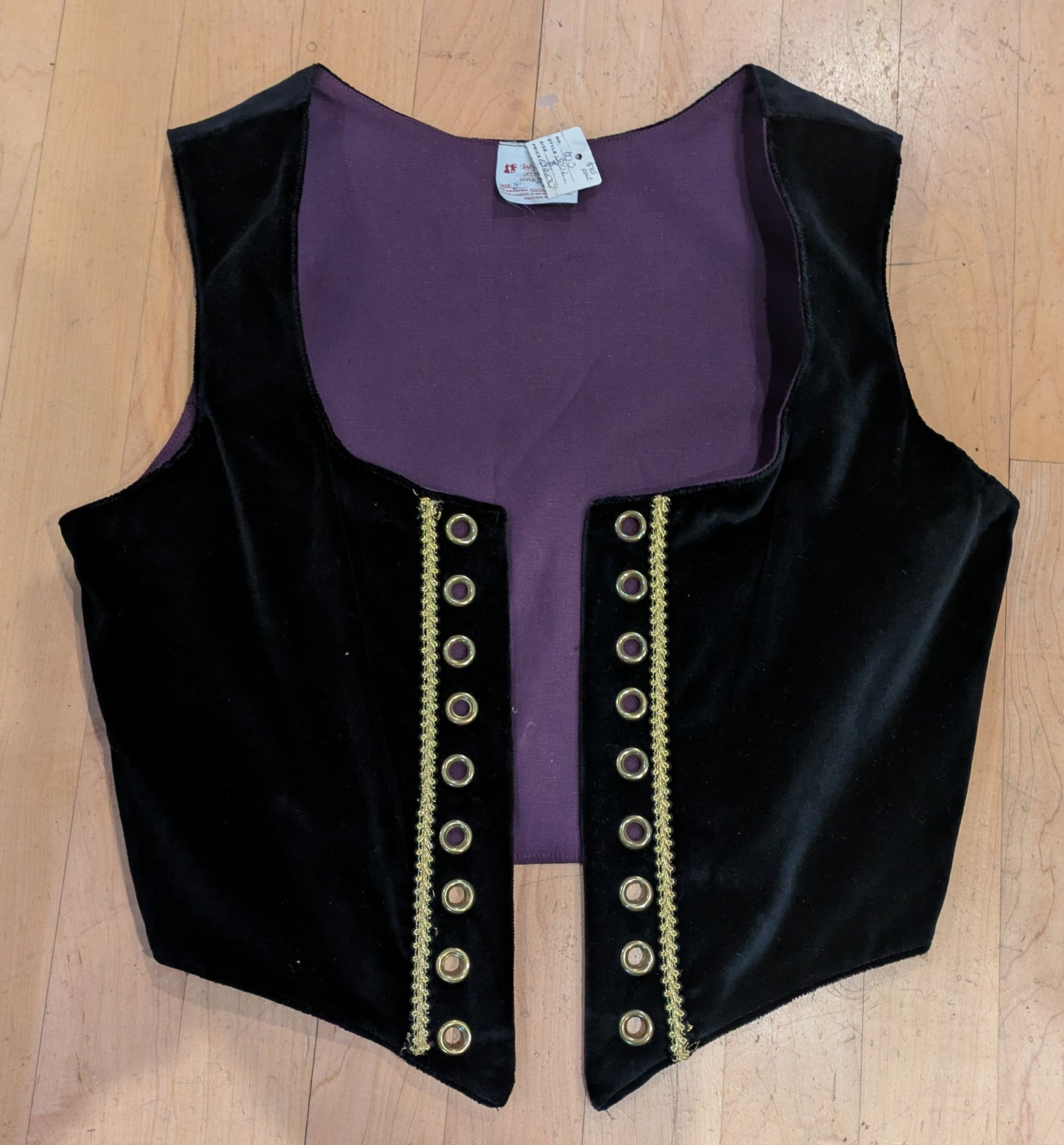 Bodice, Black Velvet sz 8