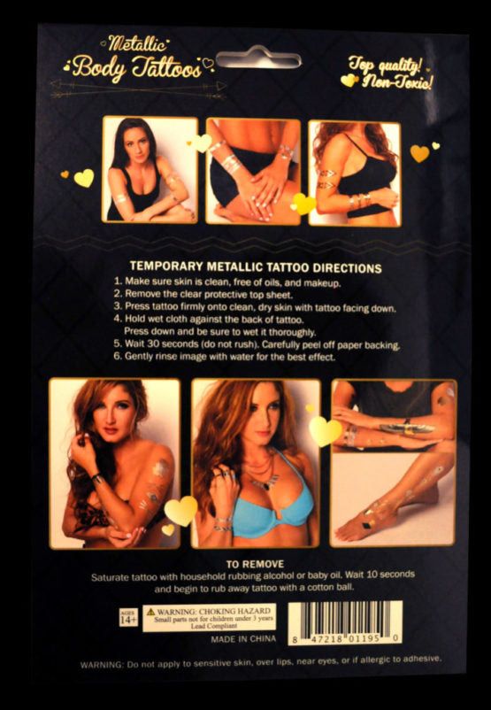 Tattoo, Metallic -Gold/Silver