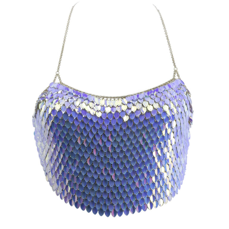 Halter Top, Leaf Blue