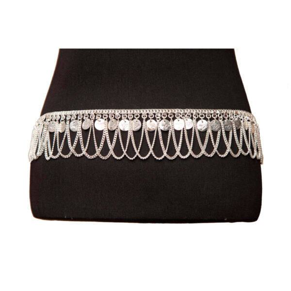 Belt, Coin Swags Silver