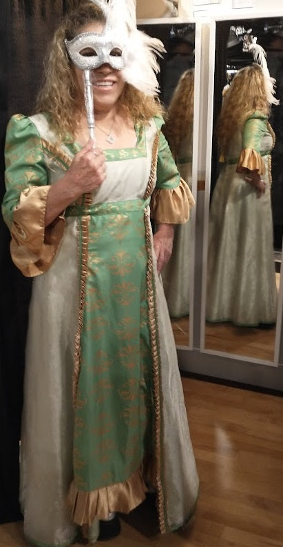 1800s Regency Caramel Performance Gown : S