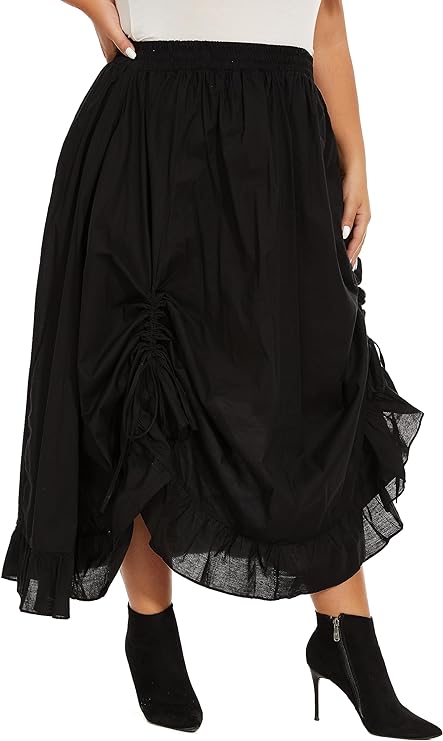 Skirt, Pirate Maxi Black
