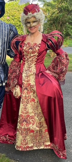Dress, 18th c. Burgundy Plum