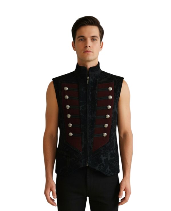 Vest, Military Paisley Gothic