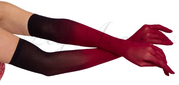 Gloves, Opera Mesh Ombre Red