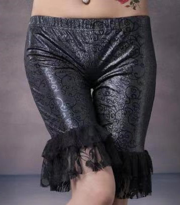 Pantaloons, shorts, lace trim-XS