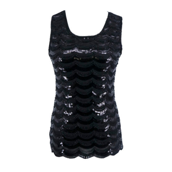 Top, Sequin Tank- : M