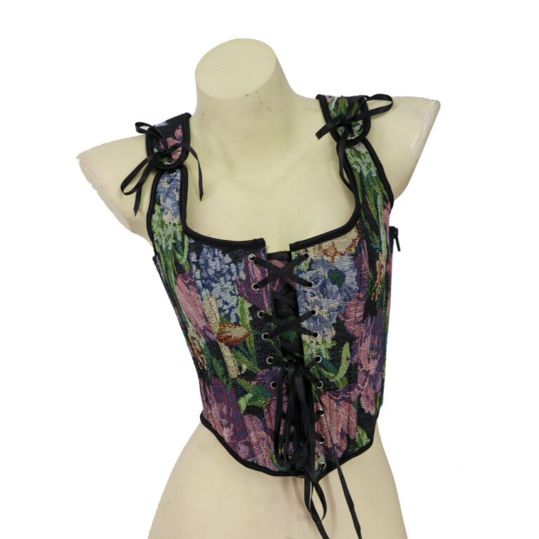 Bodice, Flower Print Ren Faire