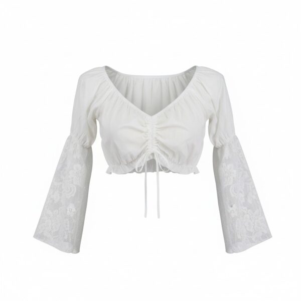 Blouse, Cotton Choli Lace Sleeves