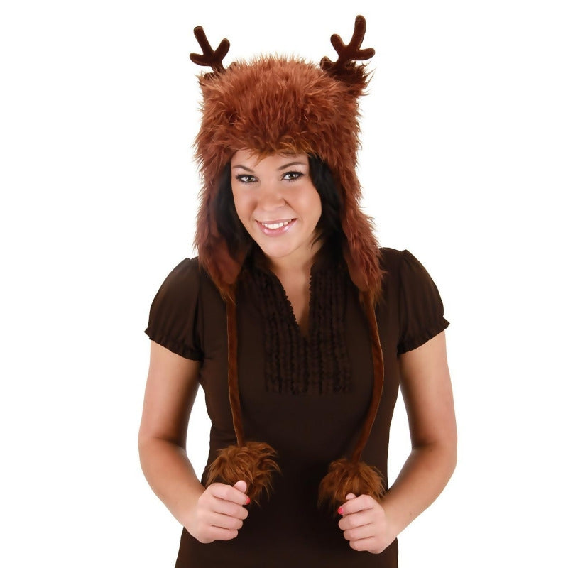 Reindeer Hoodie-Brown