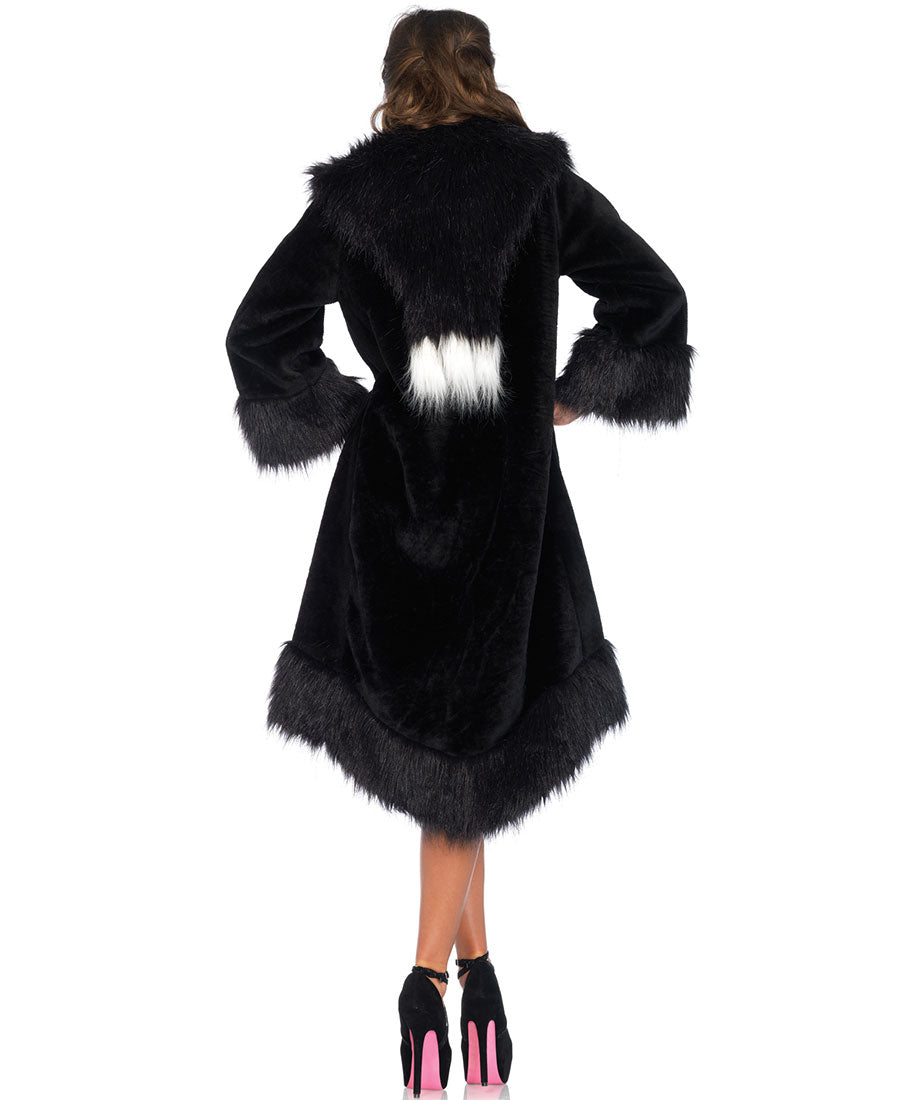 Fur Coat, Black-Blk Purple : M/L