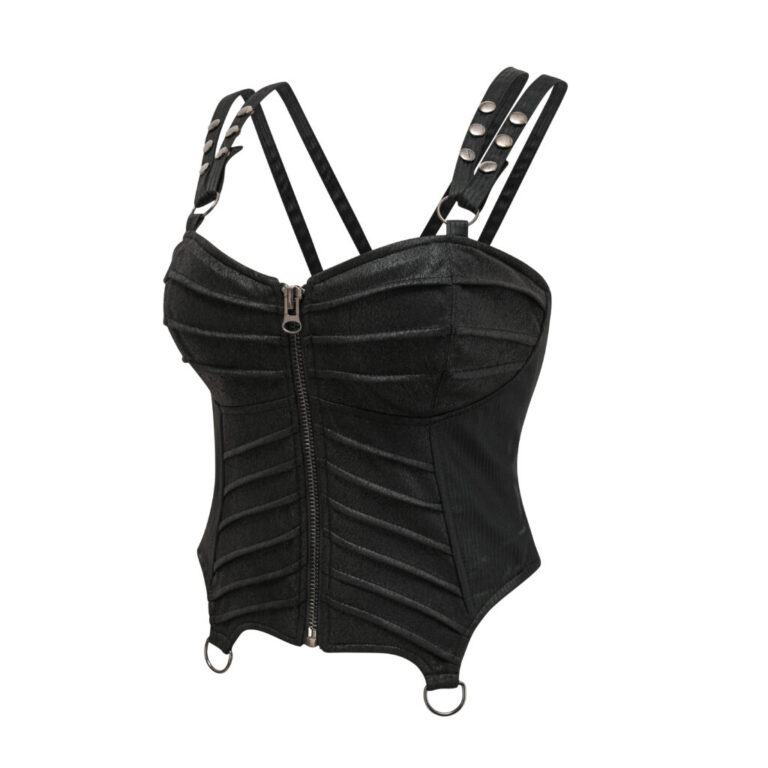Corset, Pleated Armor Black
