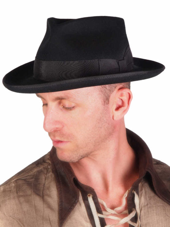 Hat, Fedora wool, lined- : Medium