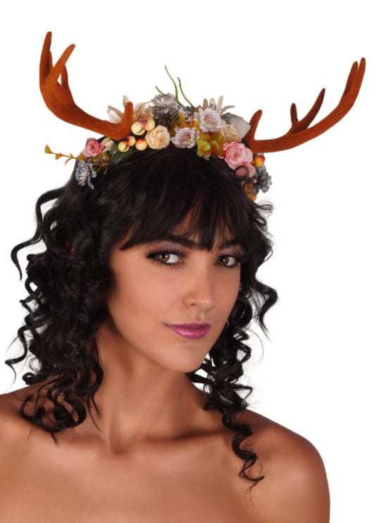 Headband, Antlers Flowers 70132
