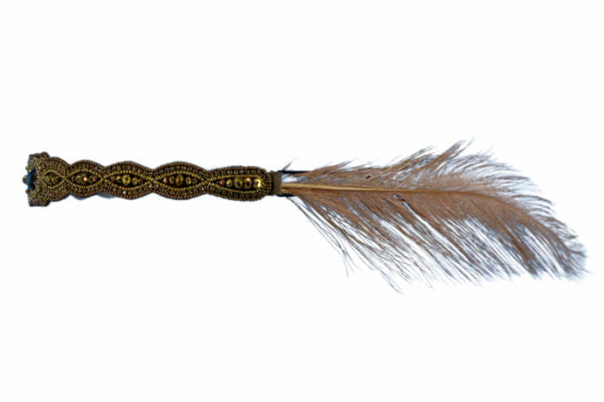 Headband Flapper beaded feather- : adj