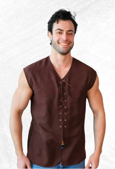 Vest, Renaissance Faux Suede