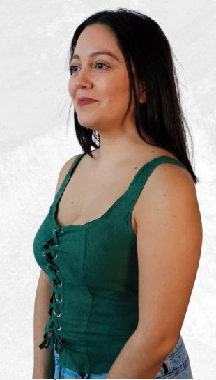 Bodice, Renaissance Faux Suede