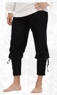 Pants, Lace-Up Calf Black