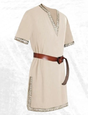 Tunic, Metallic Trim Natural