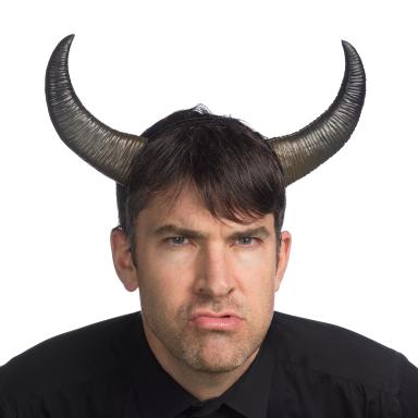 Headband, Horns Buffalo-Brown