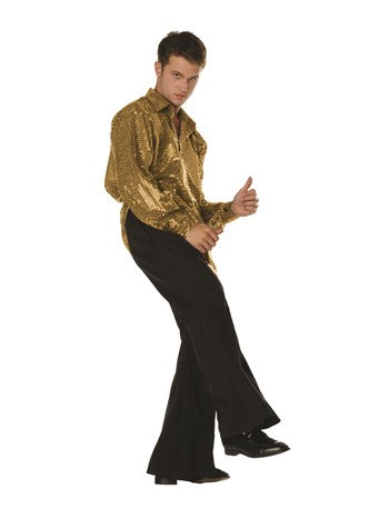 Shirt, 70's Disco Inferno Gold
