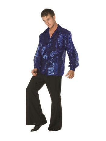 Shirt, 70's Disco Inferno Blue