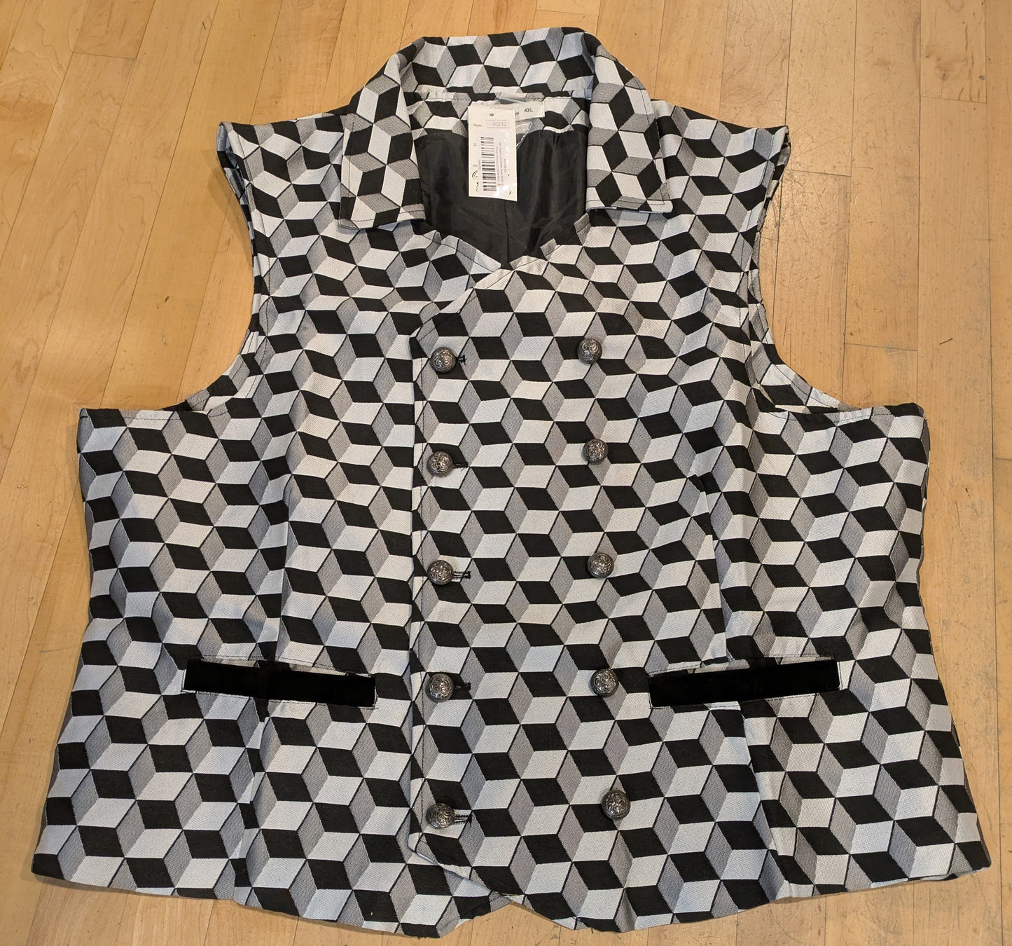 Vest, Regency Black/White Check