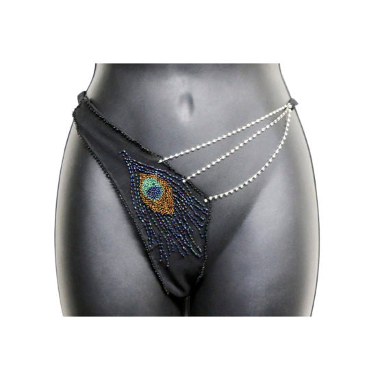 Beaded Peacock Panties-O/S