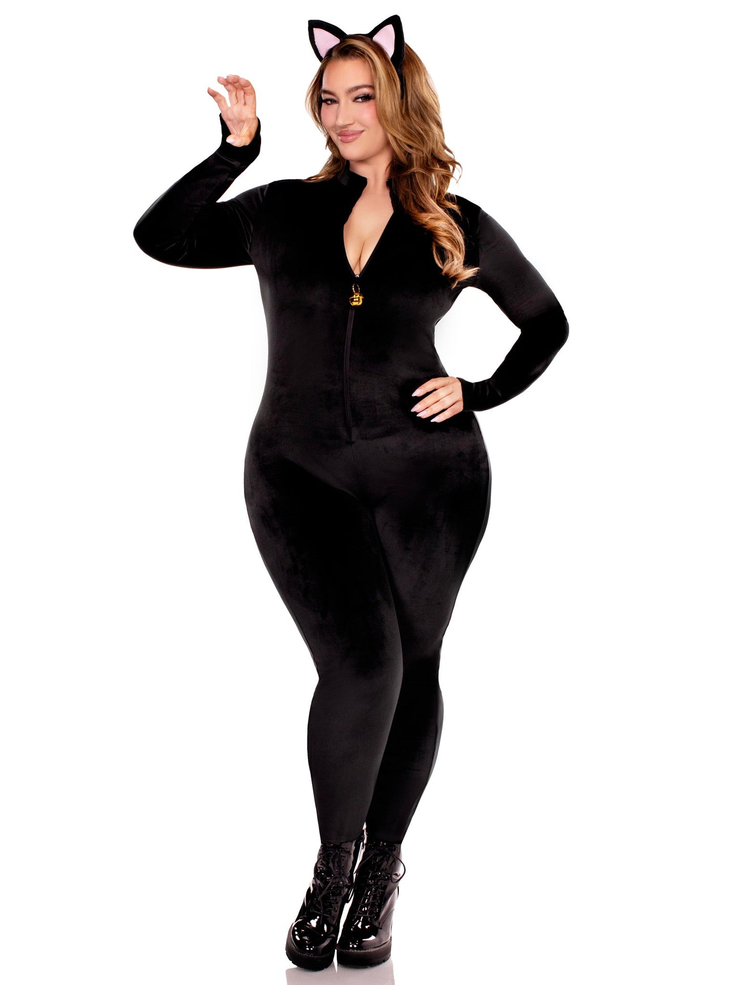 Bodysuit, Pretty Kitty Velvet Black