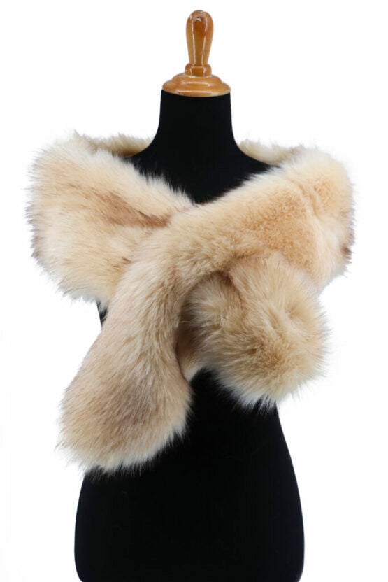Fur Stole, Economy Beige