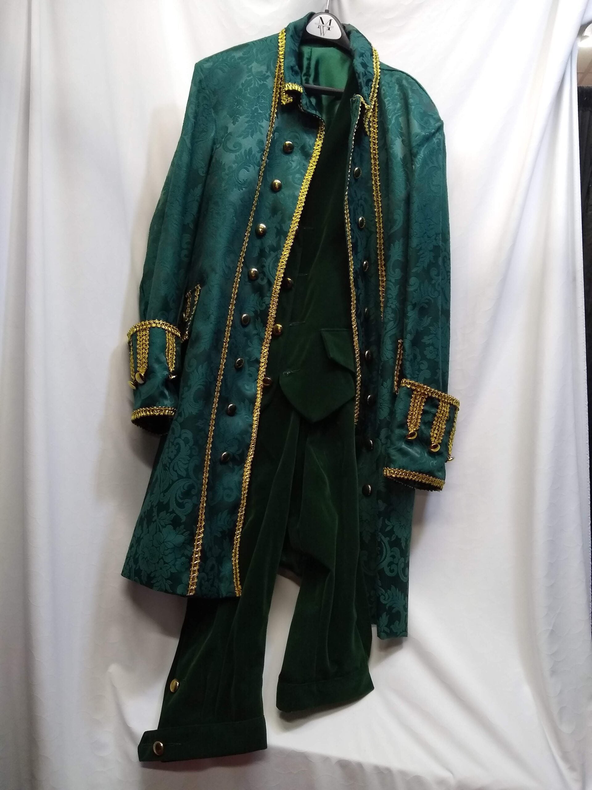 Fancy Colonial Man 18th c Frock Coat, GREEN – A Masquerade Costume