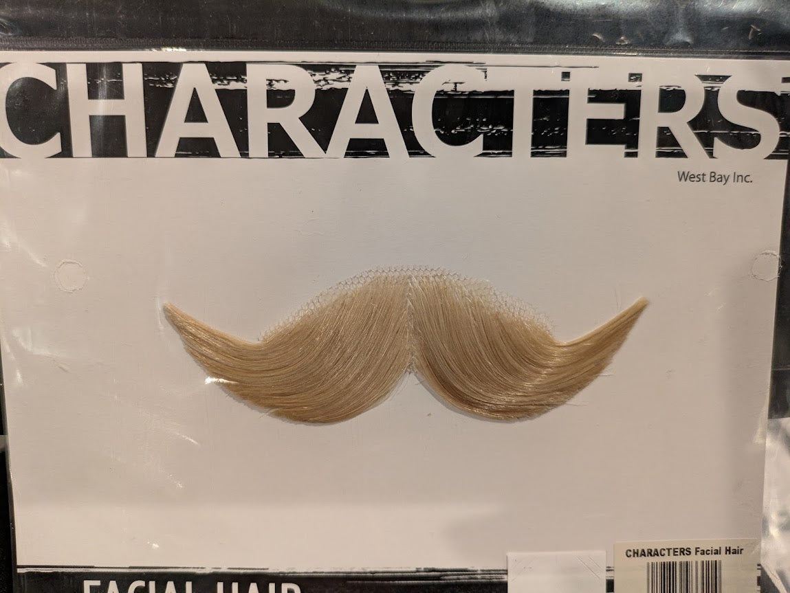 Handlebar Mustache; Blonde