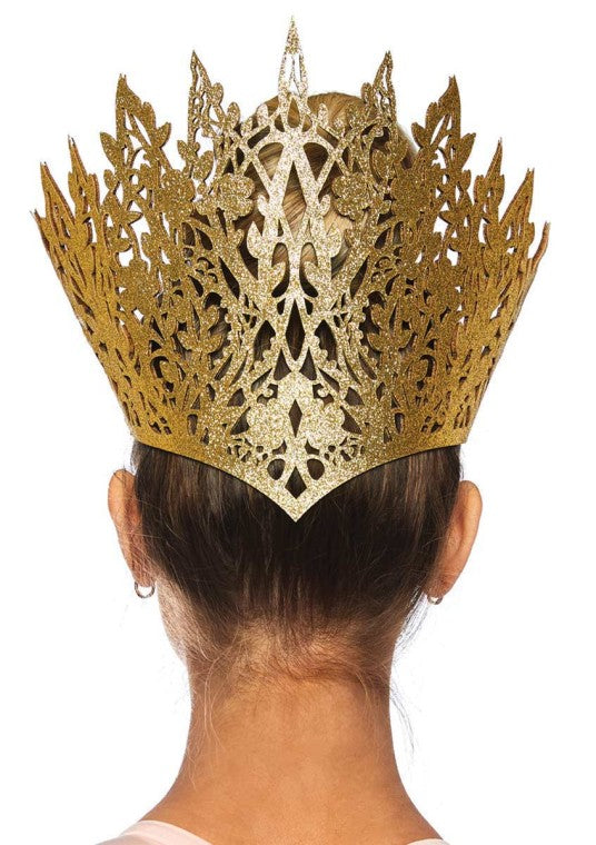 Crown, Glitter Die Cut Jeweled-gold glitter : O/S