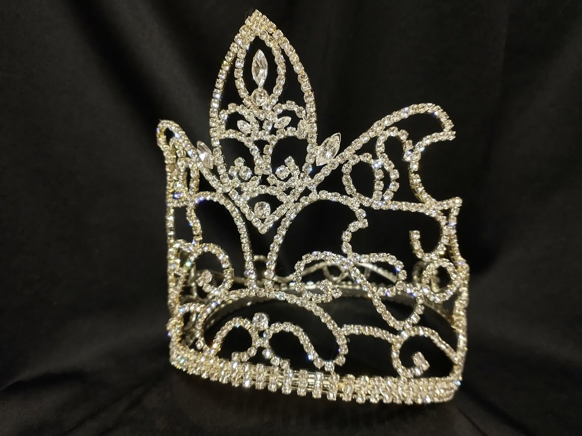 Tiara, Pageant Silver- : 6 1/2" height
