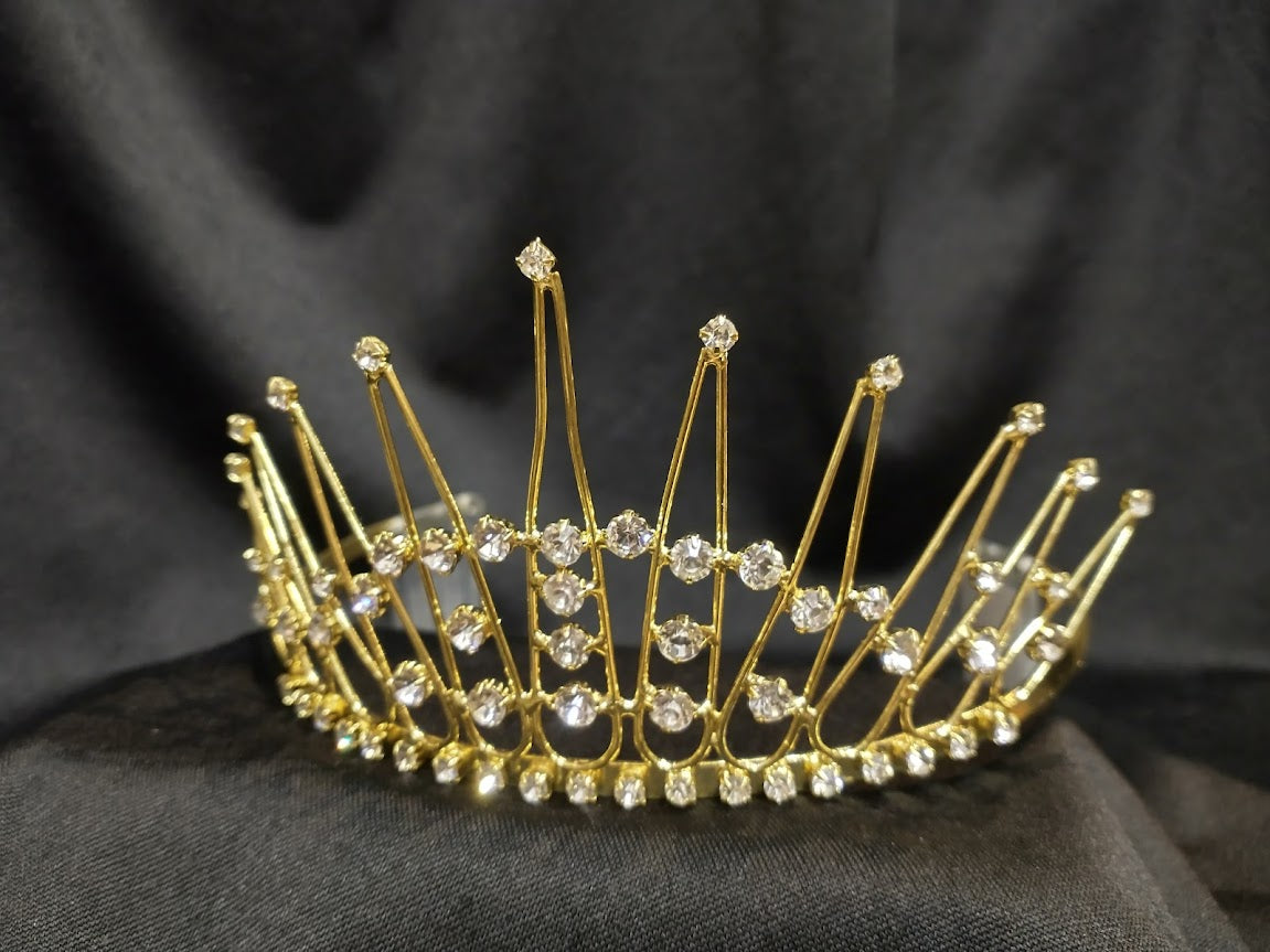 Tiara, star burst gold-