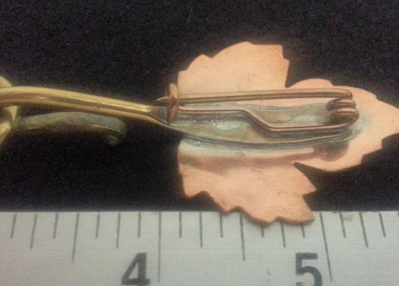 Cape Clasp, Bronze Western Ivy Pin On Cloak Clasp