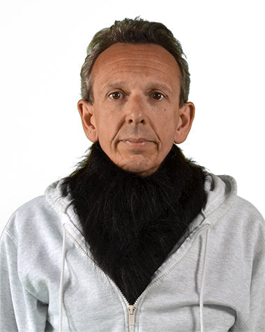 Fur Bib Dicky Collar Piece Black