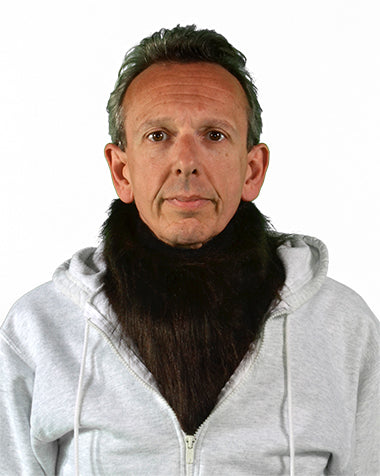 Fur Bib Dicky Collar Piece- : Dark Brown