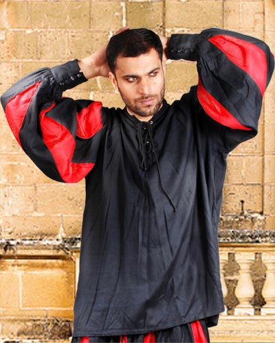 Shirt, European Medieval BLK/RED XL