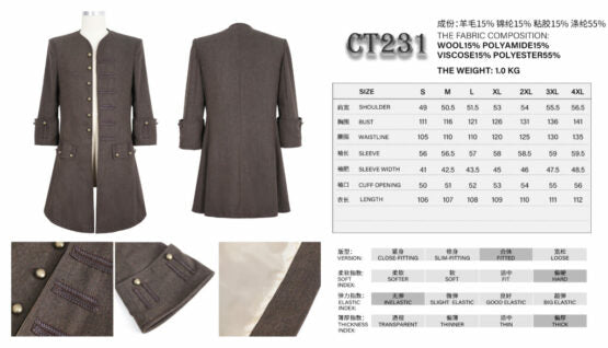 Coat, Frock Rugged Pirate