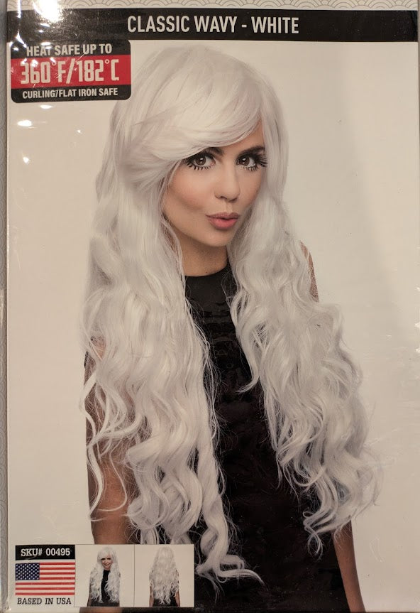 Wig, Classic Wavy - White