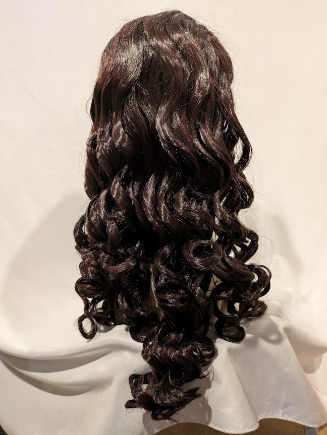 Wig, Dark Roots Curl - Black Rose