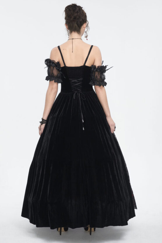 Dress, Off Shoulder Gothic Lace