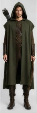 Tabard, Hooded Medieval Green