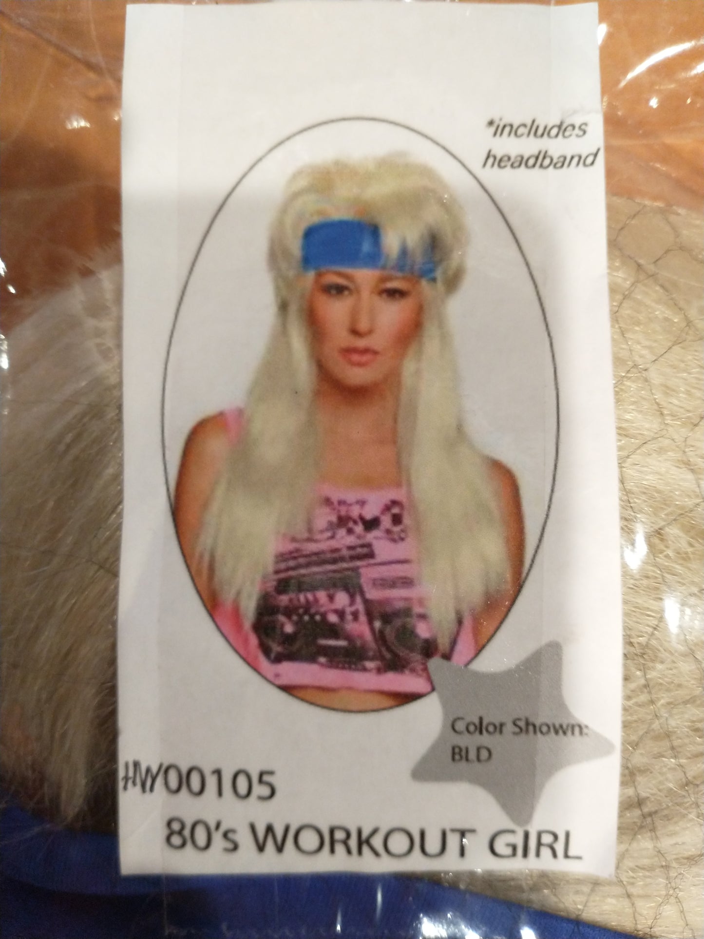 80s Workout Girl Wig Blonde-blonde