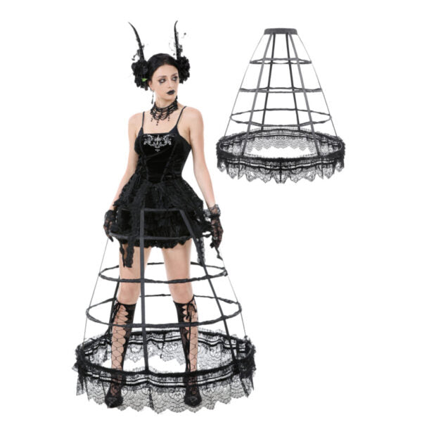 Skirt, Hoop Lace Gothic Black