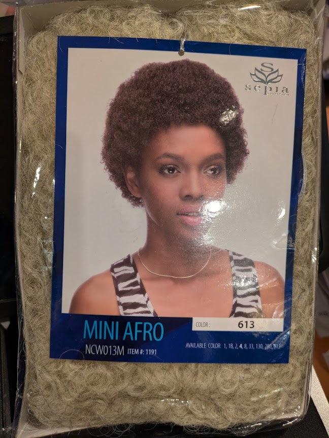 Wig, Mini Afro; Blonde