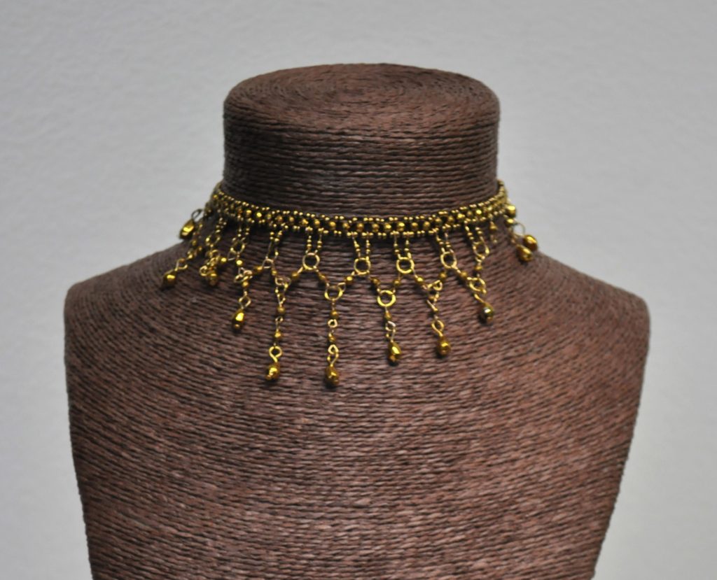 Beaded Choker, Petite gold