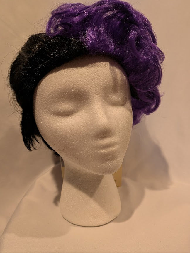 Wig, Two-Face - purple/black